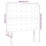 Testiere 2 pz Grigie 100x5x78/88 cm in Similpelle