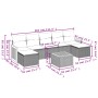 Set Divano da Giardino 8 pz con Cuscini Grigio in Polyrattan