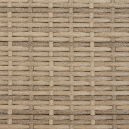 Lettino Prendisole con Cuscini Beige in Polyrattan