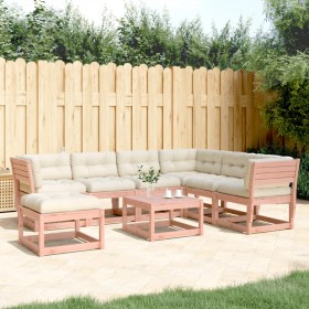 Set Divani Giardino 7 pz con Cuscini Legno Massello di Douglas