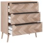 Finori Cassettiera Lusk 03A Rovere Sonoma 80x38,5x87 cm