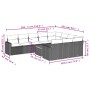 Set Divani da Giardino 11 pz con Cuscini in Polyrattan Nero