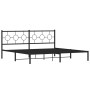 Giroletto con Testiera in Metallo Nero 193x203 cm