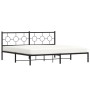 Giroletto con Testiera in Metallo Nero 193x203 cm