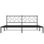 Giroletto con Testiera in Metallo Nero 193x203 cm