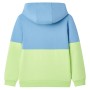 Felpa con Cappuccio per Bambini Blu e Giallo Tenue 116