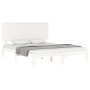 Giroletto con Testiera Bianco King Size in Legno Massello