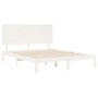 Giroletto con Testiera Bianco King Size in Legno Massello