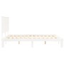 Giroletto con Testiera Bianco King Size in Legno Massello