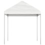 Gazebo con Tetto Bianco 13,38x2,28x2,69 m in Polietilene