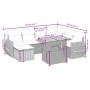 Set Divani da Giardino con Cuscini 8 pz Nero in Polyrattan