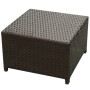 Set Divani da Giardino 8 pz con Cuscini in Polyrattan Marrone