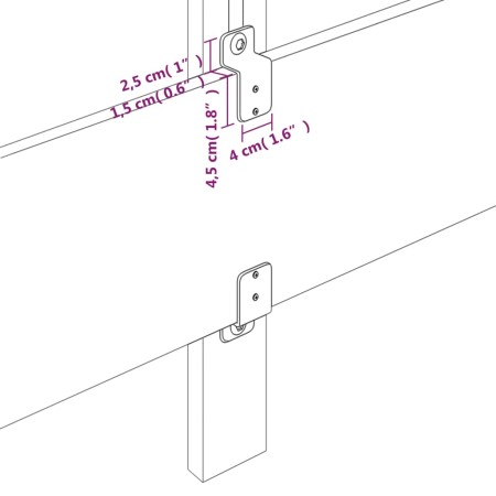 Testiera 2 pz Nera 80x5x78/88 cm in Velluto