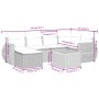 Set Divani da Giardino 7 pz con Cuscini Grigio in Polyrattan