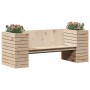 Panchina con Fioriera 167,5x60x65 cm in Legno Massello di Pino