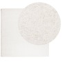 Tappeto Shaggy PAMPLONA a Pelo Lungo Moderno Crema 120x120 cm