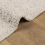 Tappeto Shaggy PAMPLONA a Pelo Lungo Moderno Crema 120x120 cm