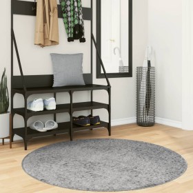 Tappeto Shaggy PAMPLONA a Pelo Lungo Moderno Grigio Ø 120 cm