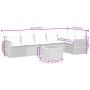 Set Divani da Giardino 7 pz con Cuscini Grigio in Polyrattan