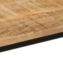 Tavolo Consolle 110x30x75cm Legno Massello Mango Grezzo e Ferro