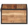Comodino a Parete 35x35x20 cm in Legno Massello di Acacia