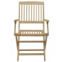Sedie Giardino Pieghevoli 2 pz 58x54,5x90 cm Massello Acacia