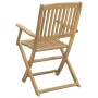 Sedie Giardino Pieghevoli 2 pz 58x54,5x90 cm Massello Acacia