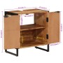 Mobile da Bagno 55x35x60 cm in Legno Massello di Acacia e Ferro