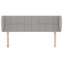 Testiera ad Orecchio Grigio Chiaro 147x23x78/88 cm in Tessuto