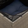 Set Divani da Giardino 13 pz con Cuscini Grigio in Polyrattan