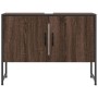 Mobile Lavabo Bagno Rovere Marrone 60x30x60cm Legno Multistrato