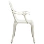 Sedie da Giardino 4 pz in Alluminio Pressofuso Bianco