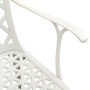 Sedie da Giardino 4 pz in Alluminio Pressofuso Bianco