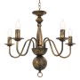 Candelabro Stile Anticato Nero 5 Lampadine E14