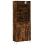 Credenza Rovere Fumo 69,5x34x180 cm in Legno Multistrato