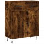 Credenza Rovere Fumo 69,5x34x180 cm in Legno Multistrato