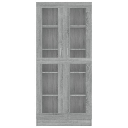 Mobile Vetrina Grigio Sonoma 82,5x30,5x185,5 Legno Multistrato