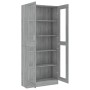 Mobile Vetrina Grigio Sonoma 82,5x30,5x185,5 Legno Multistrato