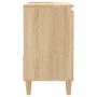 Armadietto da Bagno Rovere Sonoma 65x33x60cm Legno Multistrato