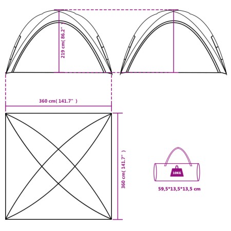 Tenda per Feste Blu Impermeabile