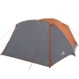 Tenda da Campeggio con Portico per 4 Persone Grigio e Arancione