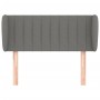 Testiera ad Orecchio Grigio Scuro 83x23x78/88 cm in Tessuto