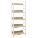 Scaffale Libri 5 Ripiani Rovere 60x27,6x158,5 Legno Multistrato