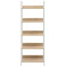 Scaffale Libri 5 Ripiani Rovere 60x27,6x158,5 Legno Multistrato