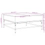 Tavolino Salotto Nero 95x95x45 cm Legno Multistrato e Metallo