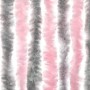 Tenda Antimosche Grigio Argento e Rosa 100x220 cm in Ciniglia