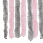 Tenda Antimosche Grigio Argento e Rosa 100x220 cm in Ciniglia