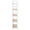 Scaffale Libri 5 Ripiani Rovere 60x27,6x158,5 Legno Multistrato