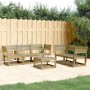 Set Divani da Giardino 5 pz in Legno Impregnato di Pino