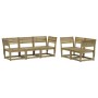 Set Divani da Giardino 5 pz in Legno Impregnato di Pino
